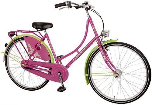 Comfort Bike : 28Inch Women's Holland city bike by Bach Tenkirch Girls 'Bicycle 3Gear-Colours: Pink / Apple, Size: 50cm