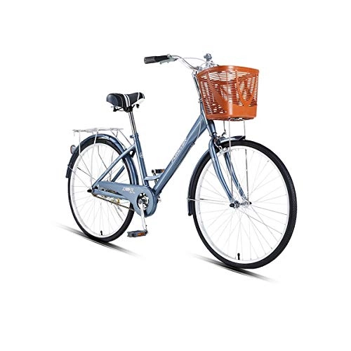 Comfort Bike : 8haowenju 24 / 26-inch Light Bike, City Commuter Bike, Suitable For People 150-185 Cm High, Three Colors (Color : Blue, Size : 26 inches)