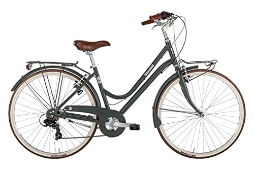 Comfort Bike : Alpina Bike 6V city bike Woman 28" Bonneville Anthracite gray