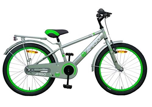 Comfort Bike : AMIGO Sports 20 Inch 28 cm Boys Coaster Brake Grey / Green