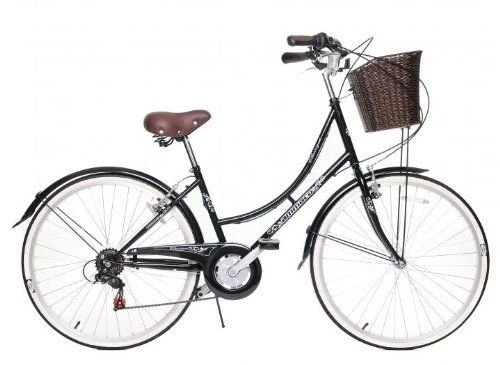 Comfort Bike : Ammaco Classique Dutch Style Heritage 26" Wheel Womens Bike & Basket 19" Frame Black