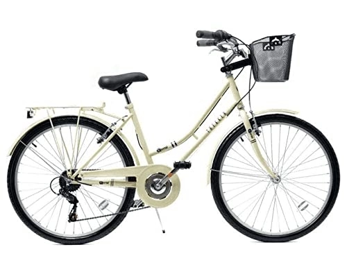 Comfort Bike : Aurai Trekker Ladies Heritage Bike 26" Wheel 6 Speed Cream