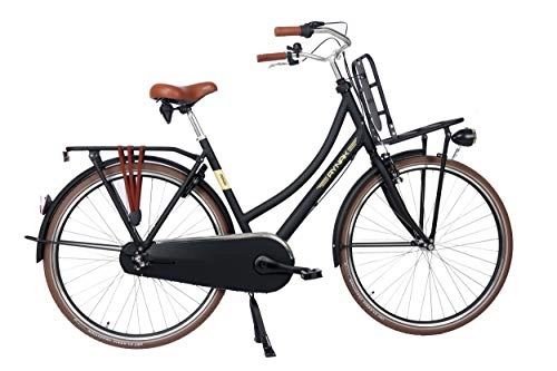 Comfort Bike : Aynak Aron transportfiets 28 Inch 53 cm Woman 3SP Coaster Brake Black