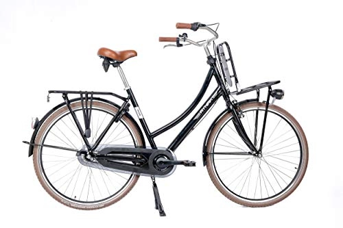 Comfort Bike : Aynak Muze transportfiets 28 Inch 53 cm Woman 3SP Coaster Brake Black