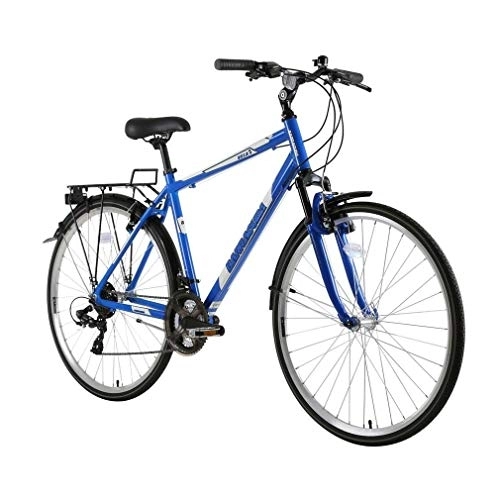 Comfort Bike : Barracuda Vela 3 Men’s Hybrid Bike, High Performance Bicycle, Hybrid Bike To Tackle Any Terrain, 21 Speed Gears Mens Bike, Versatile Adult Bike, Lightweight Frame, Road & Mountain Bike - Blue