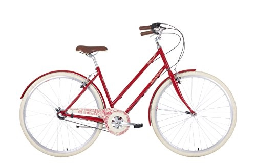 Comfort Bike : Barracuda Women's Delphinus 3 Vintage Bike Speed Hub Gear, Red, 16-Inch