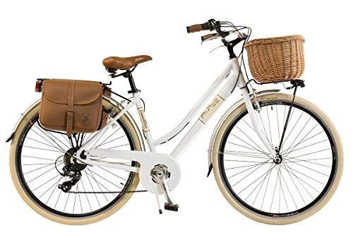 Comfort Bike : Bianco Taglia 46 Cesto+Borse
