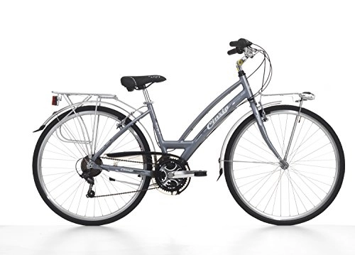 Comfort Bike : Bike Cicli Cinzia Vita for women, alloy frame, 21 speed, 28 inches, size 44 (Matt Dark Gray, H 44)