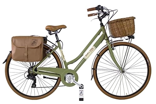 Comfort Bike : Bike City Bike CTB Citybike Vintage Bycicle Aluminium Retro Dolce Vita Woman Lady (Green Olive, 46)