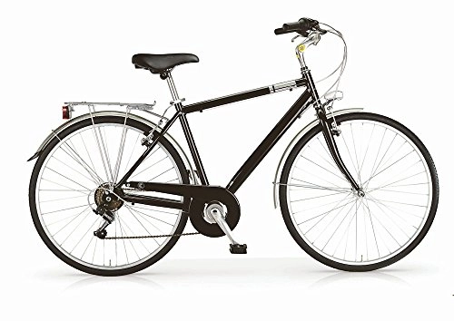 Comfort Bike : Bike MBM Central 2017 for men, aluminium frame, 28", 6 speed, two sizes and three colors available (Black, L (H54))