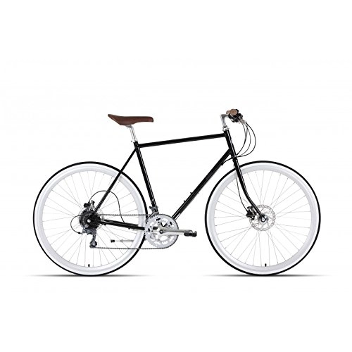 Comfort Bike : Bobbin 2015 Mens Dark Star Urban Commute Bike in Gloss Black 56cm Frame