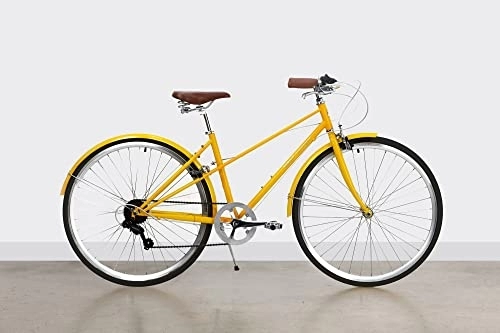 Comfort Bike : Bobbin Hummingbird Vintage Bike Adult Bike Mens / Ladies Bicycle S / M Yellow (Black Tyres)