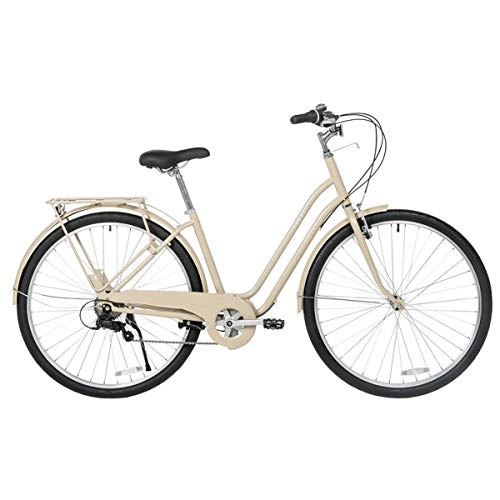 Comfort Bike : City Bicycle 6 Speed Leisure Bicycle, 26 Inch High Carbon Steel Frame Commuter Ladies Bike, Retro Lightweight Mens Women City Bicycle