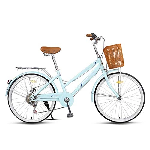 Comfort Bike : City Bike 24 Inch 6-Speed Commuter Bicycle Lightweight For Unisex Adult