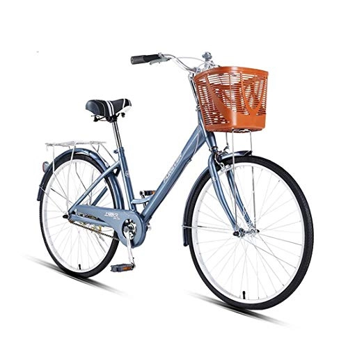 Comfort Bike : City Bike Single Speed Commuter Bicycle Lightweight For UUnisex Adult, gray, 26inch