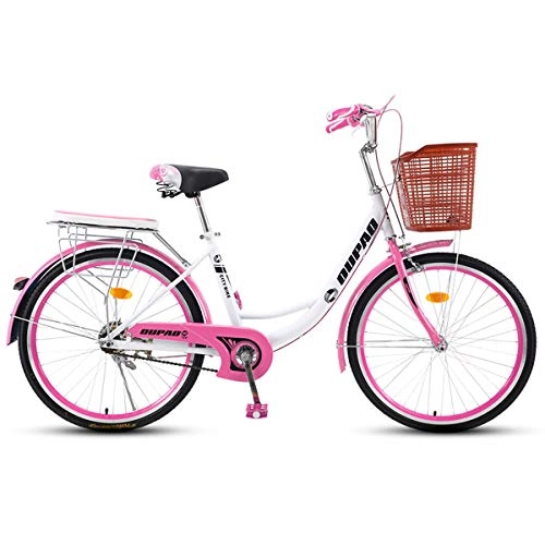 Comfort Bike : CLOUDH 26 Inch Women's Bike, Ordinary Retro Lightweight Bicycl for Male And Female Students