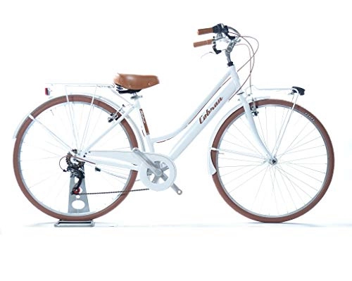 Comfort Bike : Cobran City Bike Vintage Retro Aluminium, white