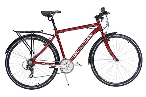 Comfort Bike : Col de Turini Men's Rhone Commuting Bike-Red / Black, 21 Inch