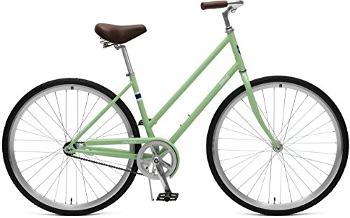 Comfort Bike : Critical Cycles Women's Parker Step-Thru City Bike with Coaster Brake, Olive, Medium