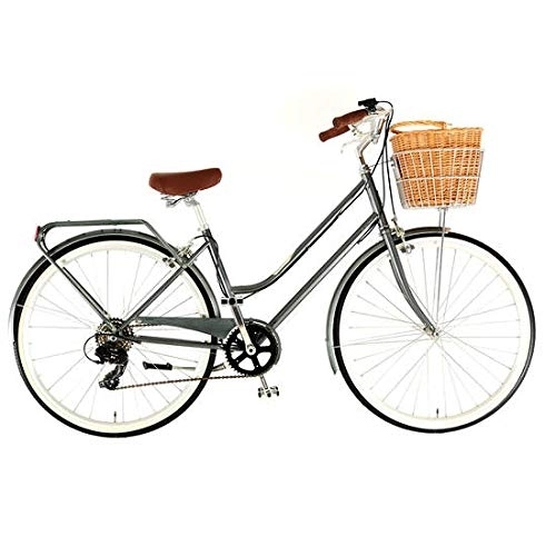 Comfort Bike : Dawes Duchess Ladies Heritage Style Bike, 7 Speed, 2 SIZES - Slate Grey (15" Frame / 26" Wheel)