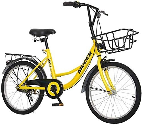 Comfort Bike : Dual Suspension Mountain Bikes Comfort & Cruiser Bikes Children Bicycle Hard Frame Road Bike 20 Inch Outdoor Travel Freestyle Bicycle (Color : Yellow)-Yellow
