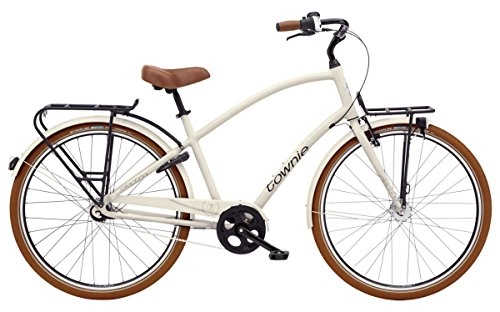 Comfort Bike : Electra Townie Commute 7i EQ Men Stone Grey with LED Lighting