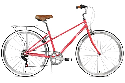 Comfort Bike : FabricBike Step City - Lady's Step Through Urban Bike 7 Speed. Vintage bike, Classic bicycle, Retro bicycle, Women's bicycle, Dutch bike. (PORTOBELLO CORAL)