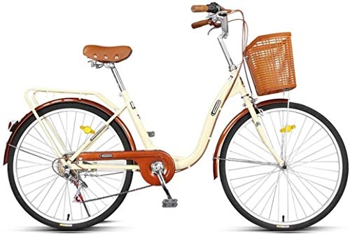 Comfort Bike : FEE-ZC Universal City Bike 24 Inch 6-Speed Commuter Bicycle Lightweight For Adult