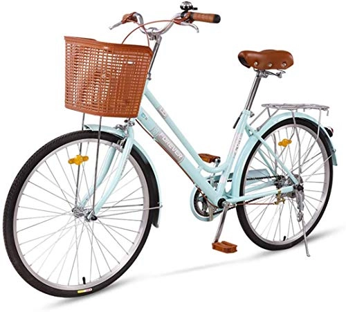 Comfort Bike : FEE-ZC Universal City Bike 24 Inch Single Speed Commuter Bicycle Lightweight For Adult