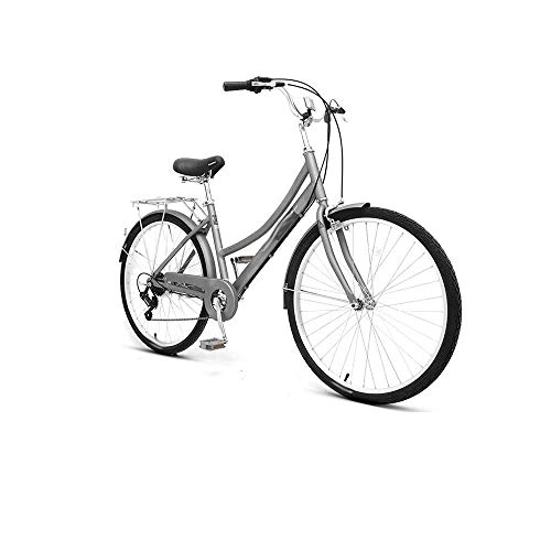 Comfort Bike : FRYH Eco-friendly Walking Bicycle, Suitable For People With A Height Of 162-180cm To Ride, Grey