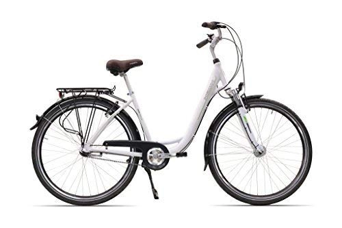 Comfort Bike : HAWK Bikes City Wave White Inch 28 Inch Gear 3-G