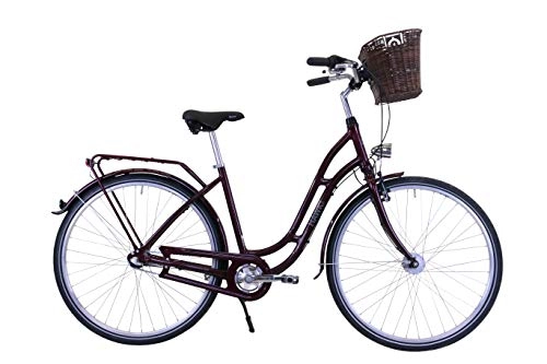 Comfort Bike : Hawk City Classic Joy, Adult (Unisex), bordeaux