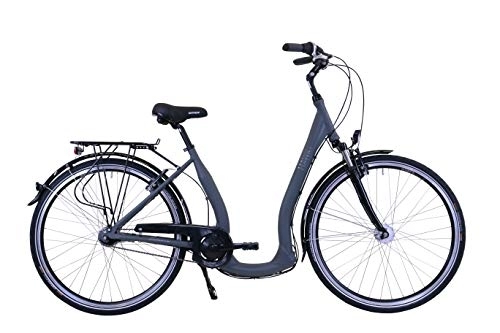 Comfort Bike : Hawk City Comfort Deluxe, Adult (Unisex), grey, 28 Zoll