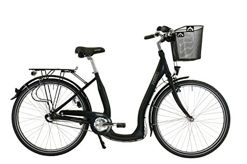 Comfort Bike : HAWK City Comfort Premium Plus (Including Basket) (Black, 26 Inches)