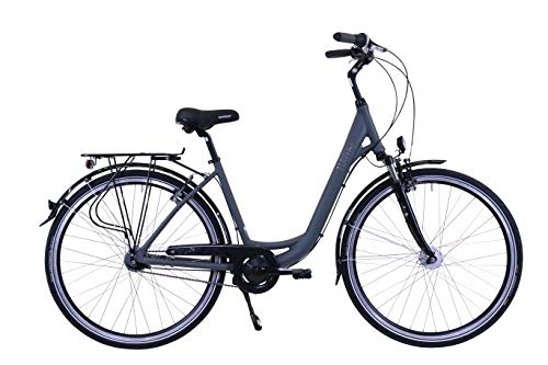 Comfort Bike : HAWK City Wave Deluxe (Grey, 28 Inch) 7G