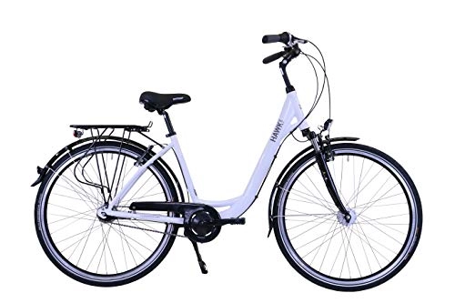 Comfort Bike : HAWK City Wave Deluxe (White, 26 Inch) 7G