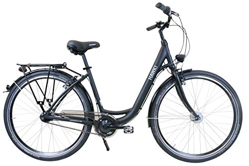 Comfort Bike : Hawk City Wave Easy, Adult (Unisex), Black, 26 Inches