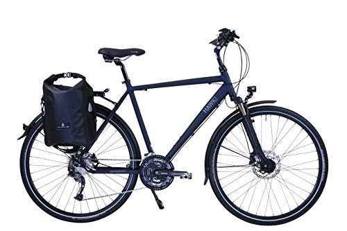 Comfort Bike : Hawk Trekking Gent Deluxe Plus with Bag, Adult (Unisex), 20H0418, ocean blue, 52 cm