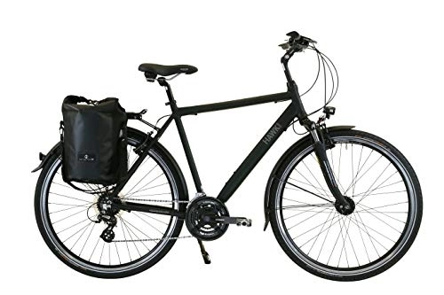 Comfort Bike : HAWK Trekking Gent Premium Plus (including bag) (black, 52 cm)