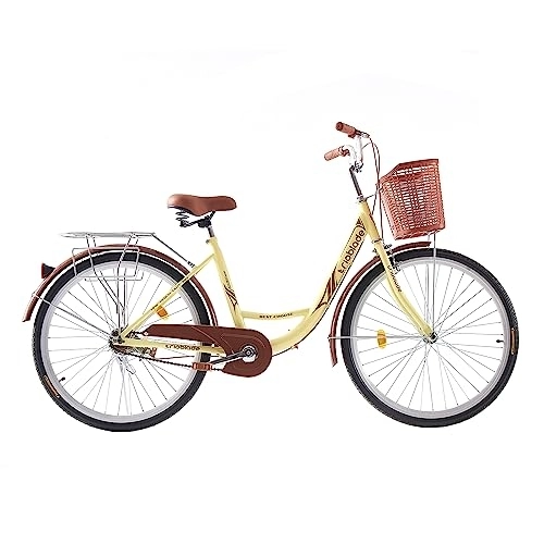 Comfort Bike : Jamiah 26" Wheel Womens Ladies Bike & Basket 16" Frame Vintage bike, Classic bicycle, Retro bicycle, Dutch Bicycle City Bike