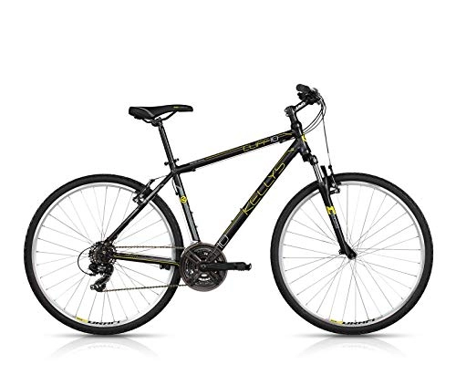 Comfort Bike : Kellys Cliff 10 Trekking bikes, Black 21'' Yellow