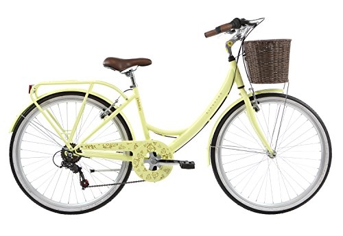 Comfort Bike : Kingston Womens Dalston Shopper Bike - Pastel Yellow (19")