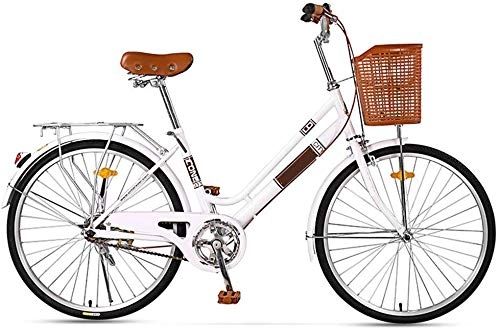 Comfort Bike : KKKLLL Bicycle Retro Double Beam Low Span Male and Female Students Leisure Bicycle Commuter Car 24 Inch