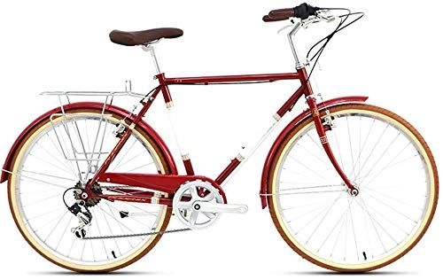 Comfort Bike : KKKLLL Bicycle Speed Retro Male Commuter Car City Car Adult Bicycle 26 Inch 7 Speed