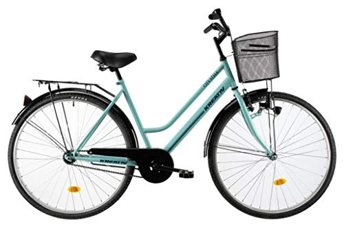 Comfort Bike : Kreativ City Women 28 Inch 50 cm Woman Coaster Brake Turquoise