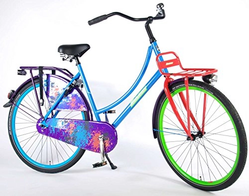 Comfort Bike : Kubbinga Women's SALUTONI Urban Transport Bicycle Hurrachi Ladies Bike, Blue / Green, 28-Inch