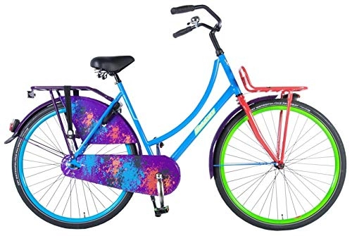 Comfort Bike : Kubbinga Women's Salutoni Urban Transport Hurrachi Ladies Bike, Blue / Green, 28-Inch