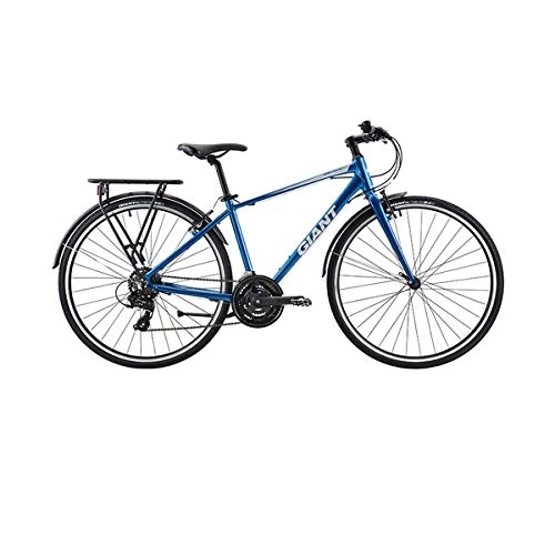 Comfort Bike : KUQIQI Urban Leisure Commuter Bicycle, Adult Speed Road Bike, Flat Handle Bicycle, Variable speed bicycle - S (Color : Blue)