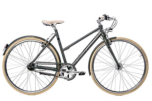 Comfort Bike : Leader Coolgirl 28 Inch 48 cm Woman 8SP Rim Brakes Anthracite