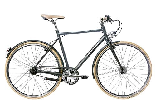 Comfort Bike : Leader Coolman 28 Inch 52 cm Men 8SP Rim Brakes Anthracite